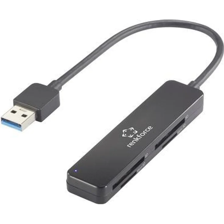 Renkforce USB-Kartenleser Smartphone-Tablet Kartenleser, Schwarz (RF-5151022) – Bild 1