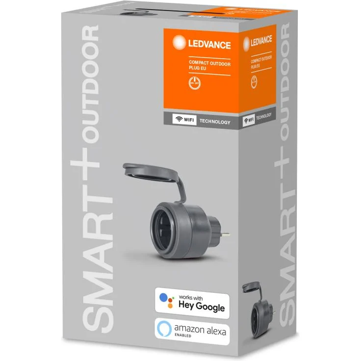 LEDVANCE SMART+ OUTDOOR COMPACT PLUG, Smarte Steckdose im kompakten Design, zur Einbindung konventioneller Geräte ins Smart Home, steuerbar mit Alexa & Google, 1er-Pack, 16 A, 230 V, 50 Hz, Plug typ F – Bild 7