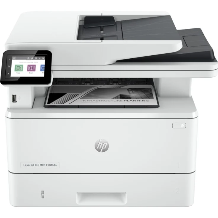 HP LaserdruckJet Pro MFP 4102fdw - Laserdruck (4-in-1 Multifunktionsdrucker) Mono, 1200 x 1200 dpi Druckauflösung, 40 ppm Druckgeschwindigkeit (s/w) 2Z624F – Bild 1