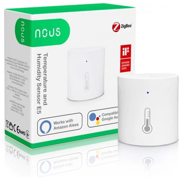 Nous E5 Smarter Luftfeuchtigkeits- und Temperatursensor, ZigBee – Bild 1