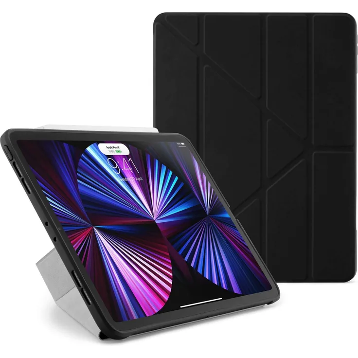 Pipetto Origami No1 Hülle für Apple iPad Pro 11 (2021), Schwarz 