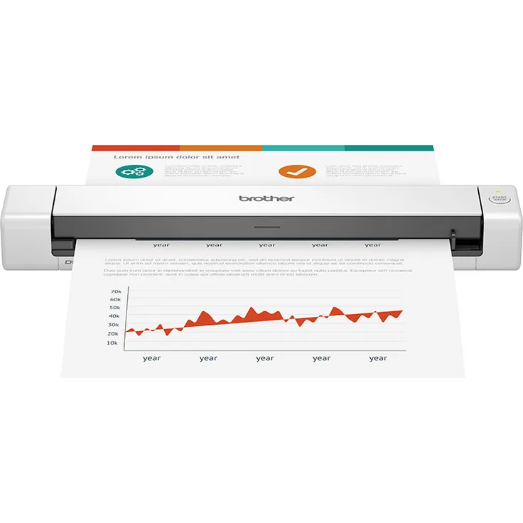 Brother DS-640 Mobile Scanner | A4 | Stromversorgung USB | 15 ppm | Farbe | Schwarz/Weiß