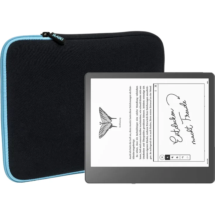 Slabo Tablet Tasche für Amazon Kindle Scribe (1. Generation – 2022) - Neopren - Türkis, Schwarz