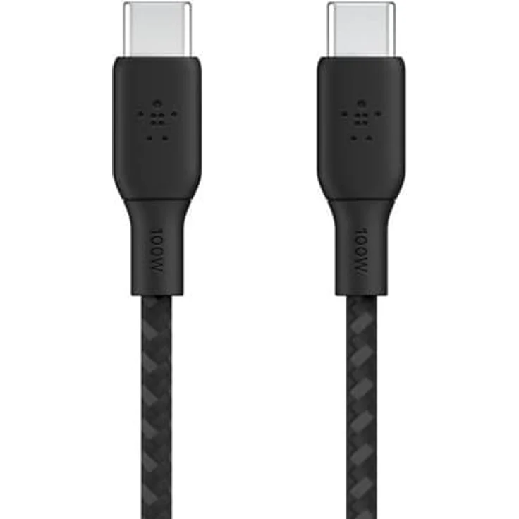 Belkin geflochtenes USB-C-USB-C Kabel 100W 2m schw. CAB014bt2MBK