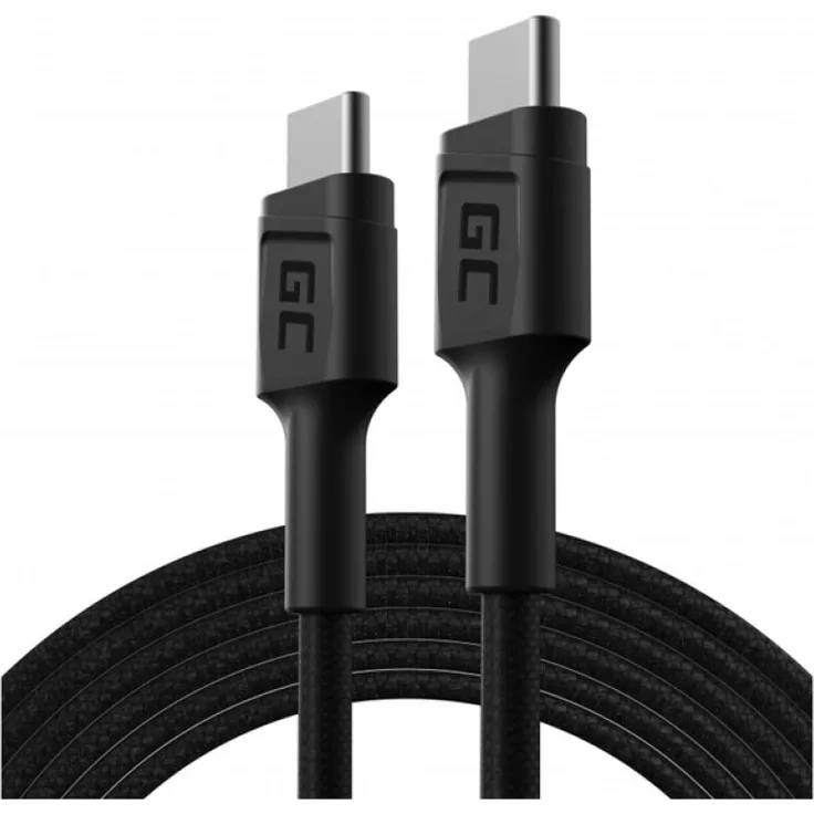 Cable Green Cell GC PowerStream USB-C USB-C 200cm with Power Delivery (60W), 480 Mbps, Ultra Charge, QC 3.0