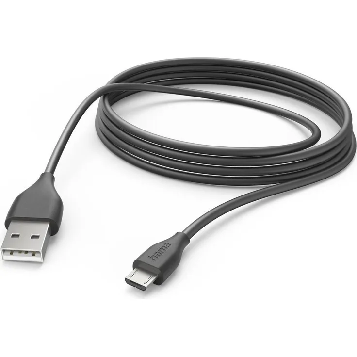 Hama Ladekabel USB-A Micro-USB, 3 m, Schwarz (00201588)
