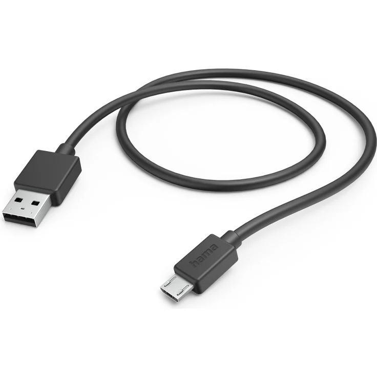 Hama Ladekabel USB-A Micro-USB, 1 m, Schwarz – Bild 1