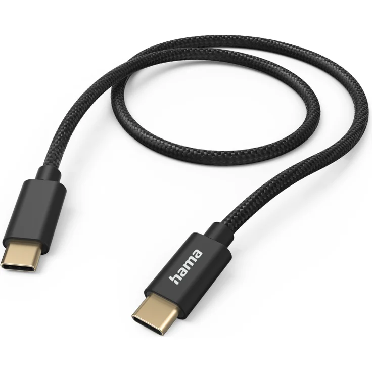 Hama Ladekabel "Fabric", USB-C USB-C, 1,5 m, Nylon, Schwarz – Bild 1