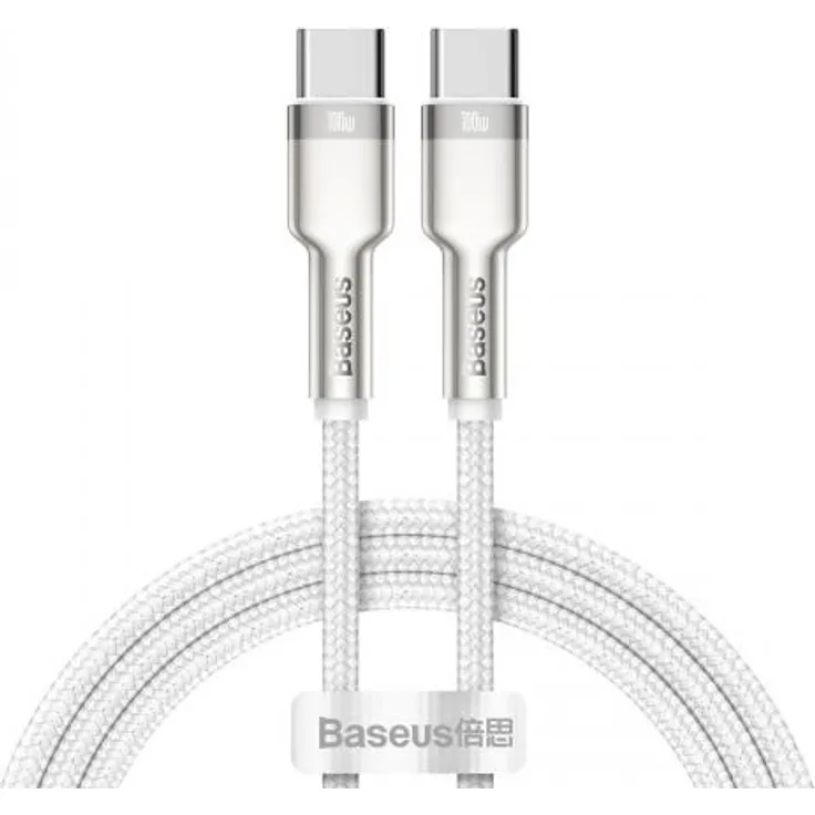 Baseus Cafule USB Type C Kabel, C Stecker C Stecker, 100W, weiß, 1m
