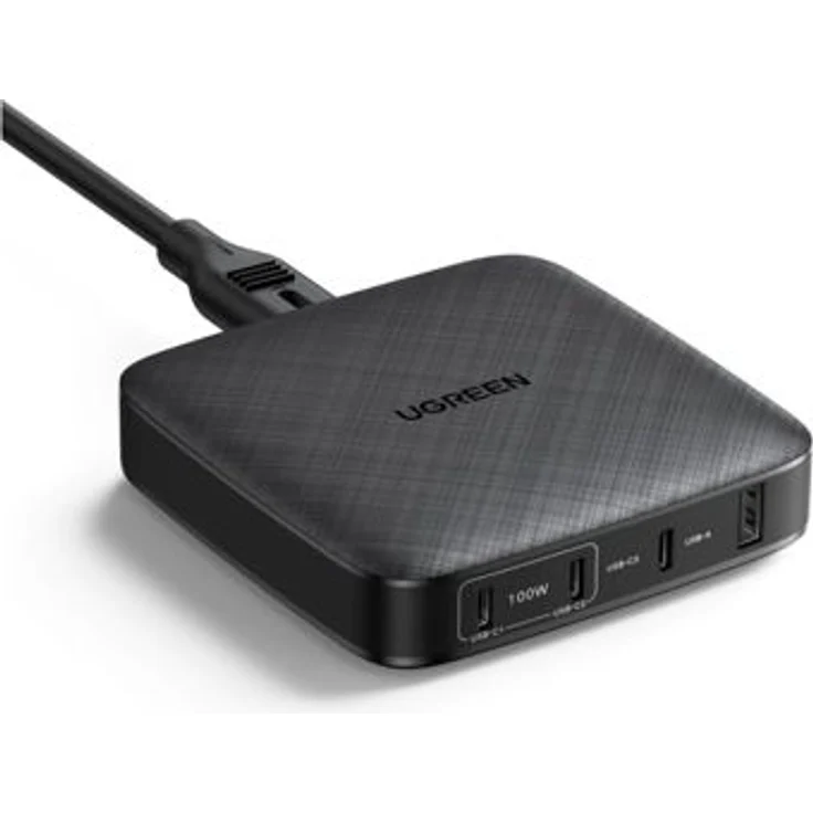 Ugreen USB-A+3xUSB-C 100W Deskt Fast Wall Charger EU Black – Bild 1