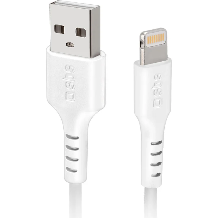 SBS TECABLEUSBIP589W Lightning-Kabel 1 m Weiß (TECABLEUSBIP589W) – Bild 1