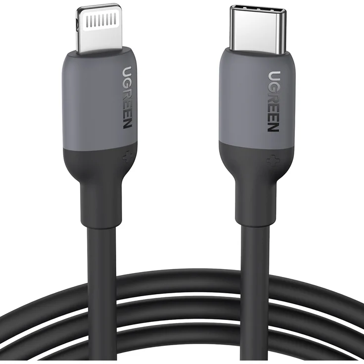 Ugreen USB Typ-C zu Lightning Ladekabel MFI zertifiziert Datenkabel Chip C94 Power Delivery Schnellladekabel Schwarz – Bild 1