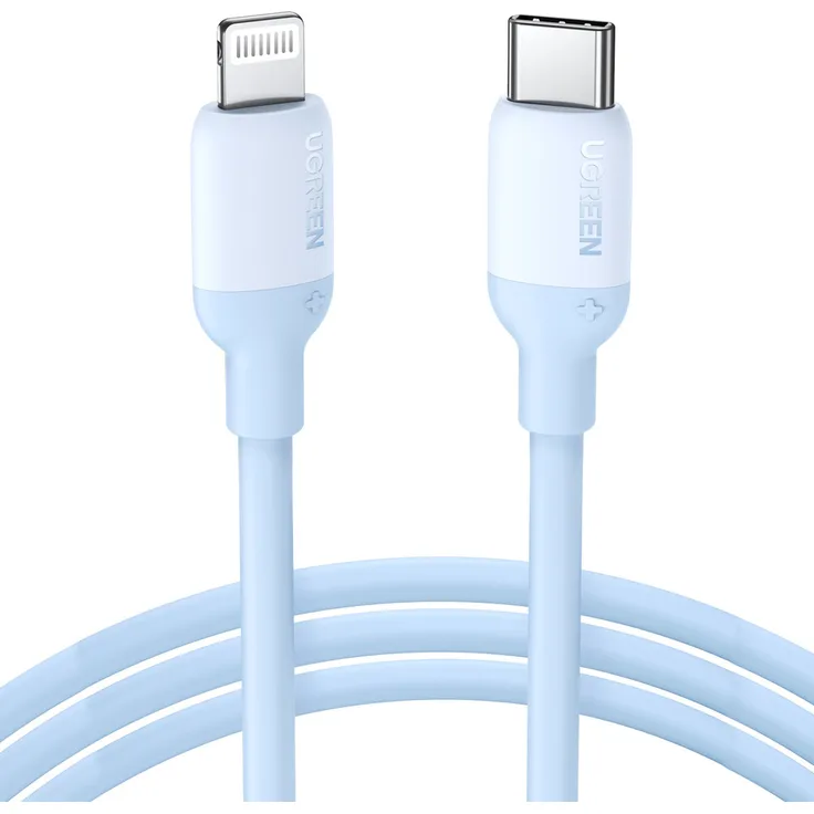 Ugreen USB Typ-C zu Lightning Ladekabel MFI zertifiziert Datenkabel Chip C94 Power Delivery Schnellladekabel Blau