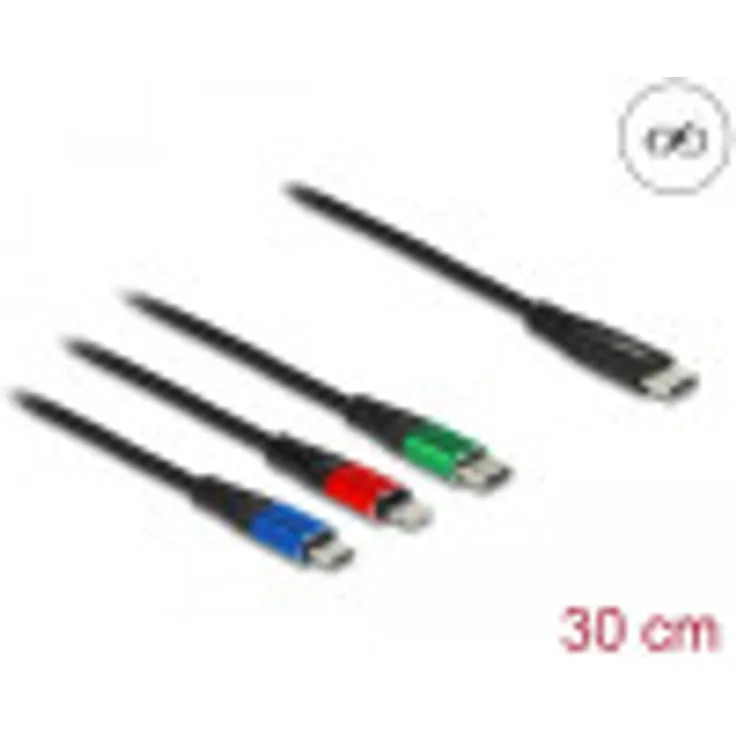 Delock USB Ladekabel 3 in 1 USB Type-C zu Lightning Micro USB