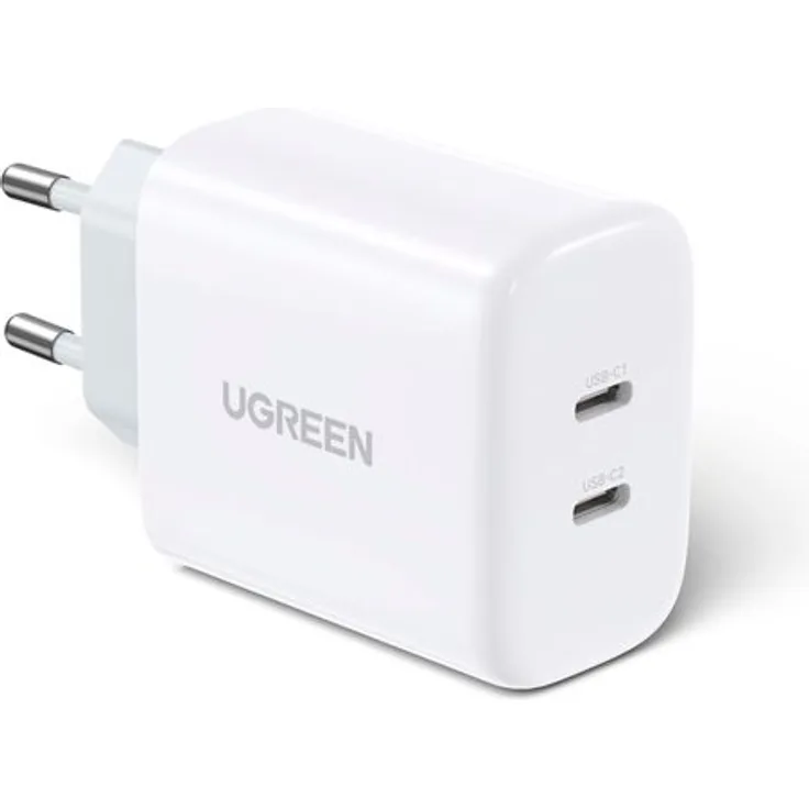 Ugreen USB-C+USB-C 40W PD Wall Charger (20W+20W) EU White