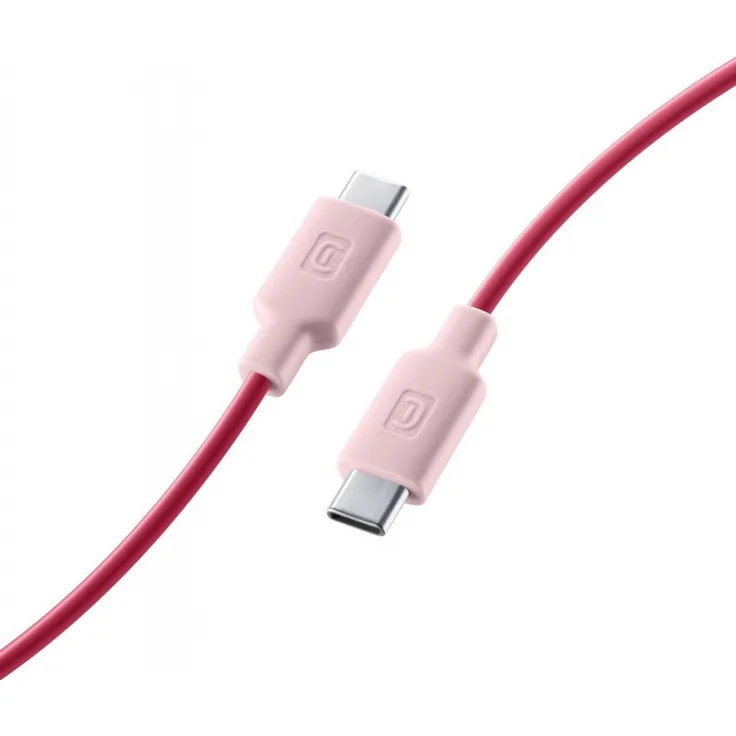 Cellularline Lade- und Datenkabel rosa 100cm USB Type-C auf Type-C USBDATAC2CSMARTP
