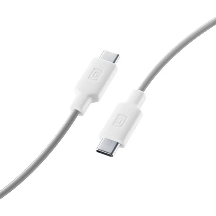 Cellularline Lade- und Datenkabel weiß 100cm USB Type-C auf Type-C USBDATAC2CSMARTW