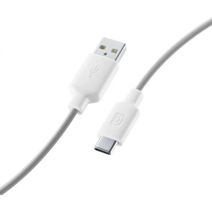 Cellularline Lade- und Datenkabel weiß 100cm USB Type-A auf Type-C USBDATATYCSMARTW