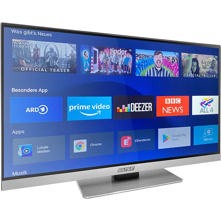 Selfsat SMART LED TV 1260 61 cm (24 Zoll) LED Smart TV (FUll HD, kein HDR) HD-Triple-Tuner (Satellit, Antenne, Kabel) Energieklasse F (DE-Modell) – Bild 2