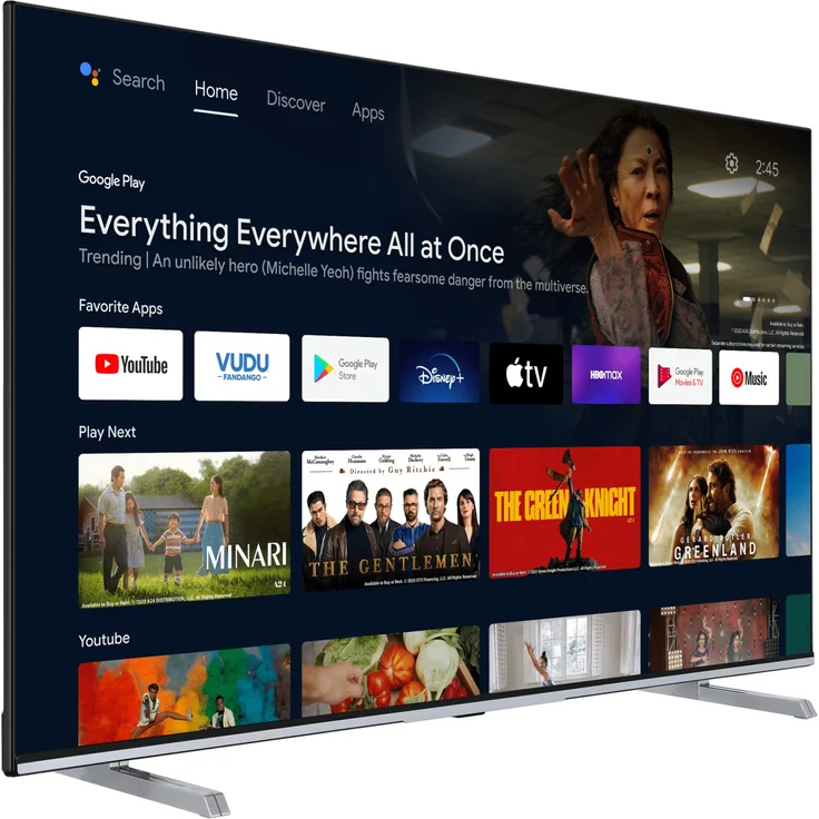 JVC LT-65VA7255 164 cm (65 Zoll) LED Smart TV (Ultra HD, HDR10+, HDR10, HDR, HLG, Edge LED) HD-Triple-Tuner (Satellit, Antenne, Kabel) Modelljahr Energieklasse E () – Bild 2