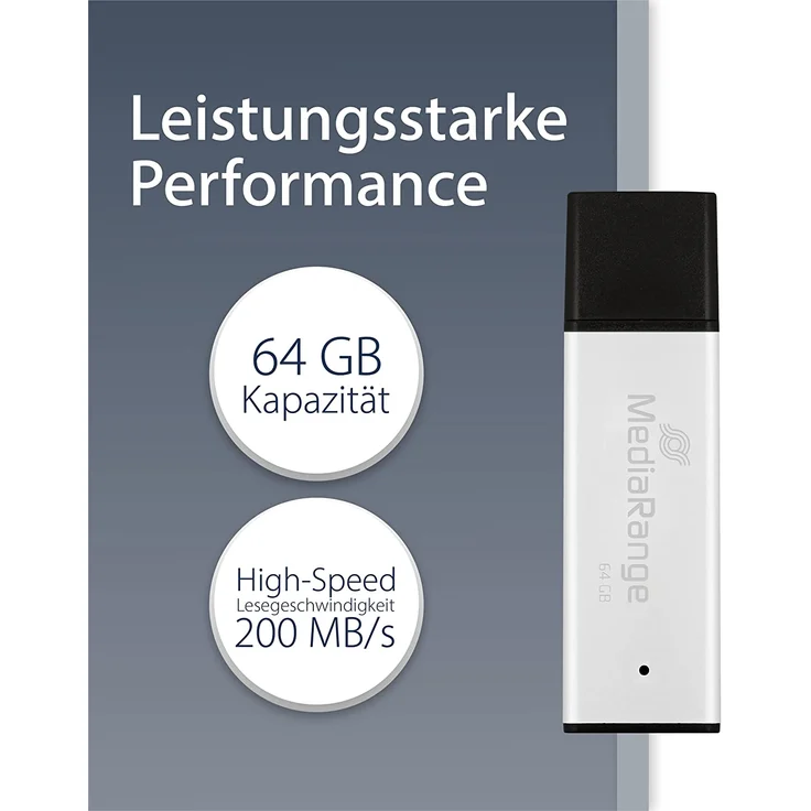 MediaRange USB-Stick 64 GB USB 3.0 high performance aluminiu (MR1901) – Bild 3