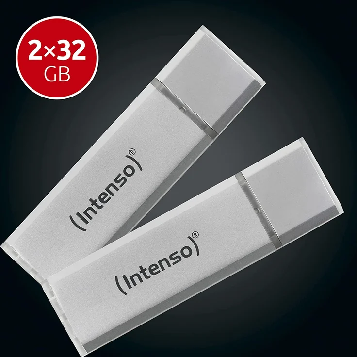 Intenso Ultra Line - 2x 32GB Speicherstick - USB 3.2 Gen 1x1, silber (?3531482) – Bild 3