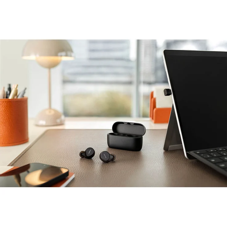 Jabra Evolve2 Buds MS True-Wireless In-Ear-Kopfhörer mit USB-A Adapter ohne Ladecase, schwarz – Bild 2