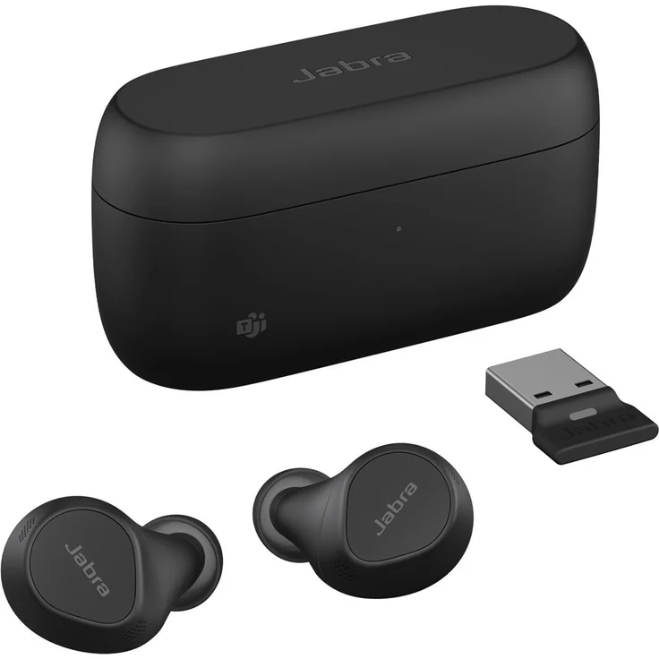 Jabra Evolve2 Buds MS True-Wireless In-Ear-Kopfhörer mit USB-A Adapter ohne Ladecase, schwarz – Bild 4