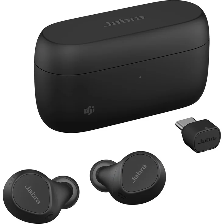Jabra Evolve2 Buds MS True-Wireless In-Ear-Kopfhörer mit USB-C Adapter ohne Ladecase, schwarz – Bild 4