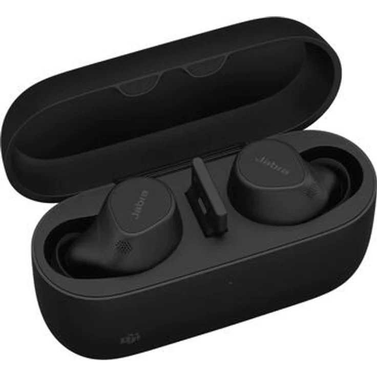 Jabra Evolve2 Buds MS True-Wireless In-Ear-Kopfhörer mit USB-A Adapter und Wireless Charging Pad, schwarz – Bild 3