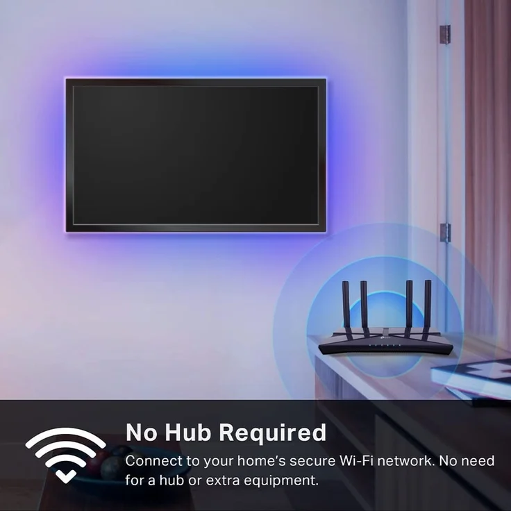 TP-Link Tapo L930-5 Smart LED Strip, funktioniert mit Amazon Alexa, Apple HomeKit & Google Assistant, beschichtetes Lichtband Sync mit Musik, App-Steuerung, Farbwechsel, Segmentcontrol, 16 Mio. Farben, weiß – Bild 5