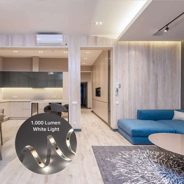 TP-Link Tapo L930-5 Smart LED Strip, funktioniert mit Amazon Alexa, Apple HomeKit & Google Assistant, beschichtetes Lichtband Sync mit Musik, App-Steuerung, Farbwechsel, Segmentcontrol, 16 Mio. Farben, weiß – Bild 3
