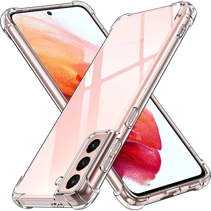 CoolGadget Hülle für Samsung Galaxy S22 Schutzhülle Anti Shock Handy Case Transparent Cover