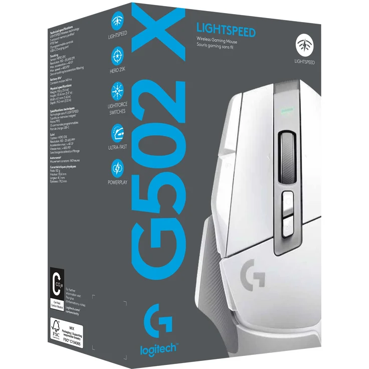 Logitech G502 X LIGHTSPEED Wireless - Gaming Maus (Weiß) (910-006190) – Bild 11