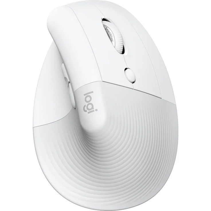 Logitech Lift for Mac - Vertikale Maus - ergonomisch - optisch - 6 Tasten - kabellos - Bluetooth - Logitech Logi Bolt USB-Receiver - Off-White (910-006477) – Bild 1