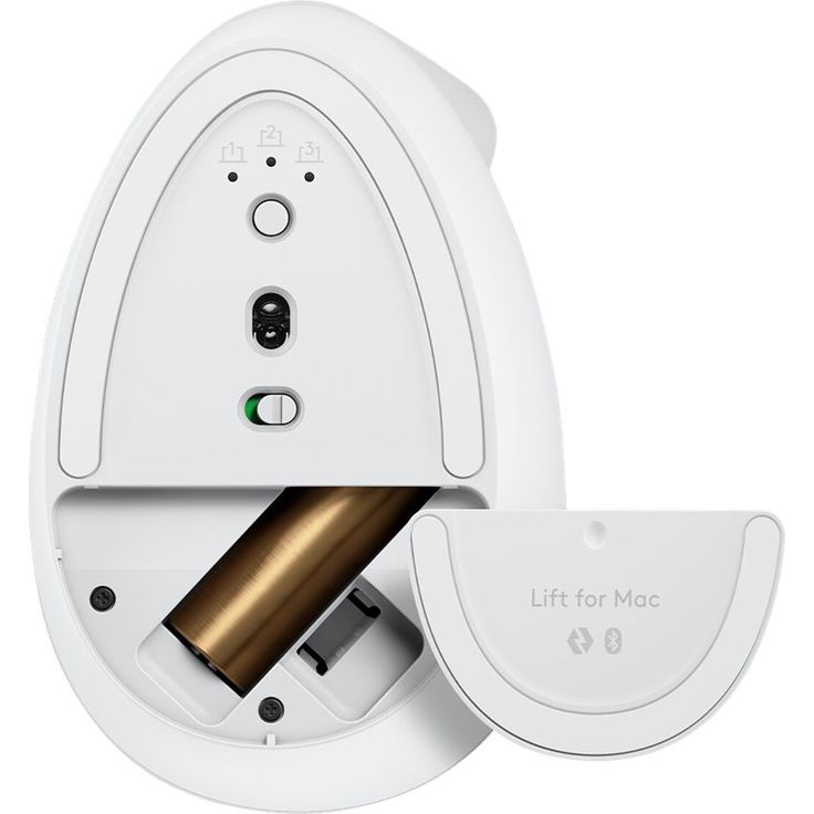 Logitech Lift for Mac - Vertikale Maus - ergonomisch - optisch - 6 Tasten - kabellos - Bluetooth - Logitech Logi Bolt USB-Receiver - Off-White (910-006477) – Bild 5
