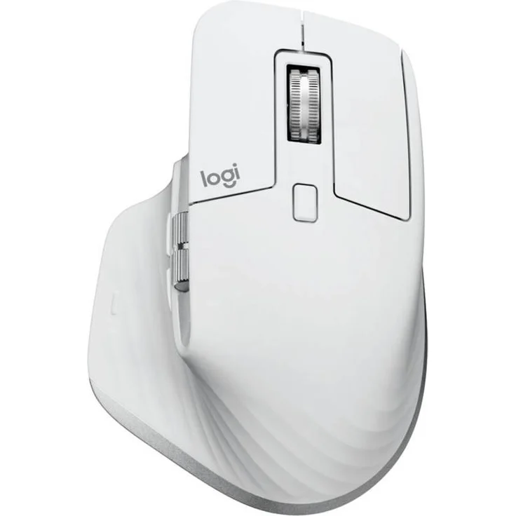 Logitech Master Series MX Master 3S for Mac - Maus - ergonomisch - optisch - 7 Tasten - kabellos - Bluetooth, 2,4 GHz - Logitech Logi Bolt USB-Receiver - Pale Gray (910-006572) – Bild 1