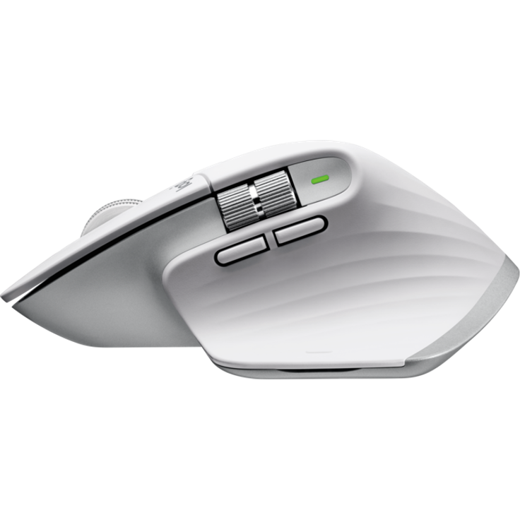 Logitech Master Series MX Master 3S for Mac - Maus - ergonomisch - optisch - 7 Tasten - kabellos - Bluetooth, 2,4 GHz - Logitech Logi Bolt USB-Receiver - Pale Gray (910-006572) – Bild 3