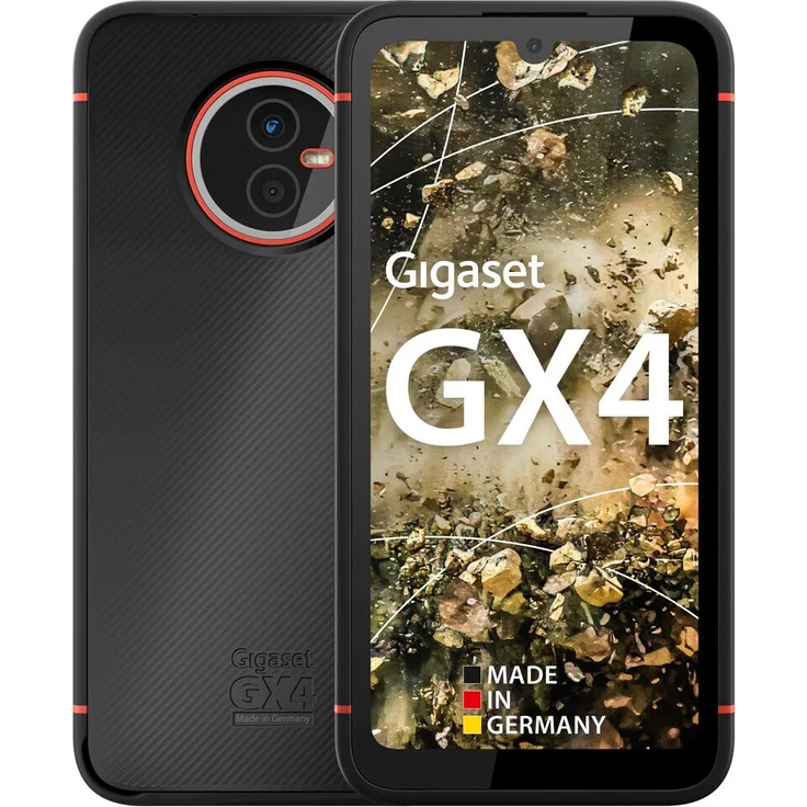 Gigaset GX4 4G Smartphone 15,5cm (6,1 Zoll) IPS-Display, 64GB interner Speicher, 8GB RAM, Dual-SIM, Android 12, Black – Bild 1