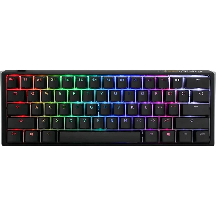 Ducky One 3 Classic Black/White Mini, Gaming-Tastatur, USB, Cherry MX Red, QWERTZ, schwarz (DKON2161ST-RDEPDCLAWSC1) – Bild 1