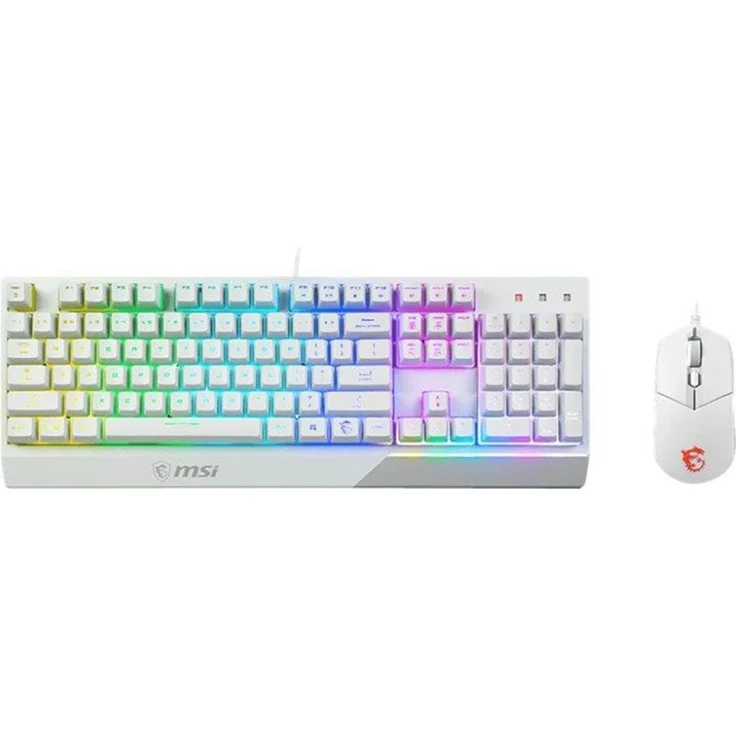 MSI VIGOR GK30 Combo, Gaming-Tastatur, USB QWERTY, weiß (VIGORGK30COMBOWHITEUS) – Bild 1