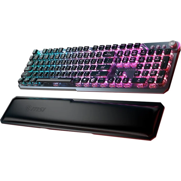 MSI Vigor GK71 Sonic, Gaming-Tastatur, USB, MSI Sonic Red, QWERTY, silber, schwarz (S11-04DE232-CLA) – Bild 2