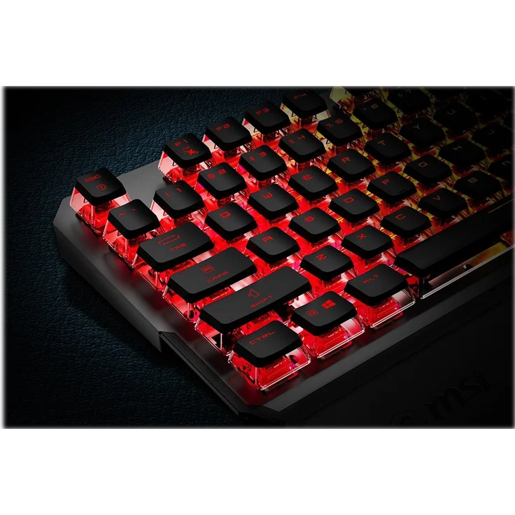 MSI Vigor GK71 Sonic, Gaming-Tastatur, USB, MSI Sonic Red, QWERTY, silber, schwarz (S11-04DE232-CLA) – Bild 6