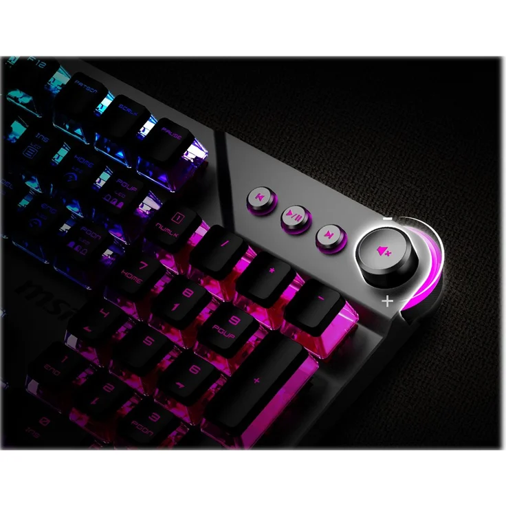MSI Vigor GK71 Sonic, Gaming-Tastatur, USB, MSI Sonic Red, QWERTY, silber, schwarz (S11-04DE232-CLA) – Bild 7