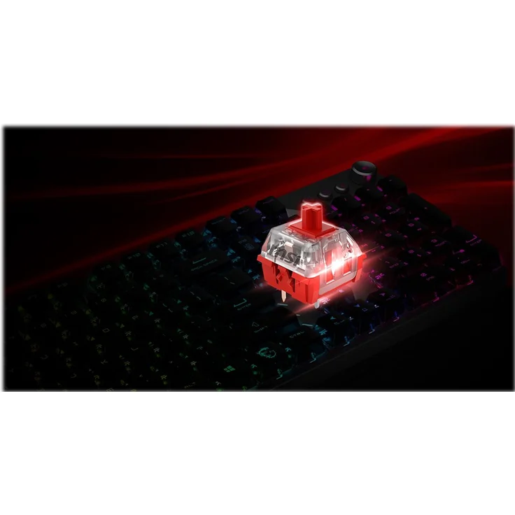 MSI Vigor GK71 Sonic, Gaming-Tastatur, USB, MSI Sonic Red, QWERTY, silber, schwarz (S11-04DE232-CLA) – Bild 10
