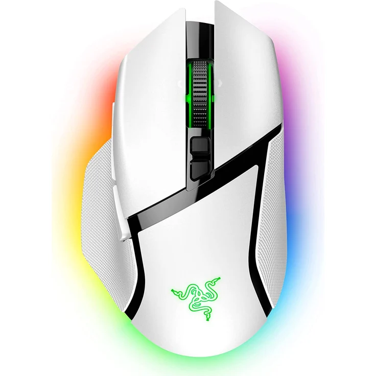Razer Basilisk V3 Pro Mercury White, Gaming-Maus, RF Wireless, weiß (RZ01-04620200-R3G1) – Bild 1