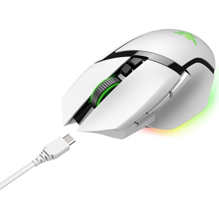 Razer Basilisk V3 Pro Mercury White, Gaming-Maus, RF Wireless, weiß (RZ01-04620200-R3G1) – Bild 2