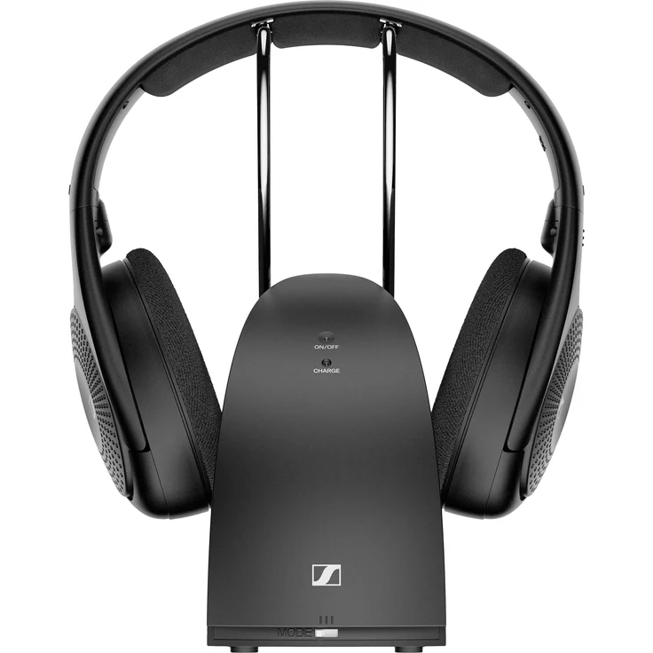 Sennheiser RS-120-W Funk-TV On-Ear-Kopfhörer, Stereo, mit Lautstärkeregelung, schwarz – Bild 1