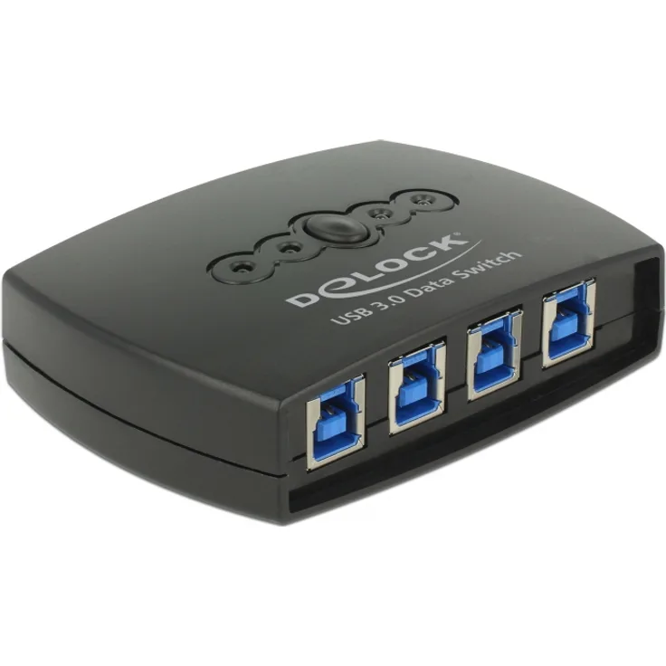 Delock USB 3.0 Sharing Switch 4 - 1 - USB-Umschalter für die gemeinsame Nutzung von Peripheriegeräten - 4 x SuperSpeed USB 3.0 - Desktop 