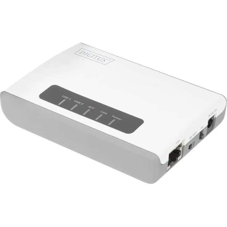 Digitus 2-Port USB 2.0 Wireless Multifunction Network Server Switch (DN-13024)
